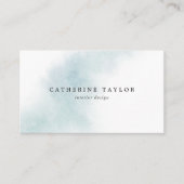 Carte De Visite Watercolor Wash | Blue Business Card (Devant)