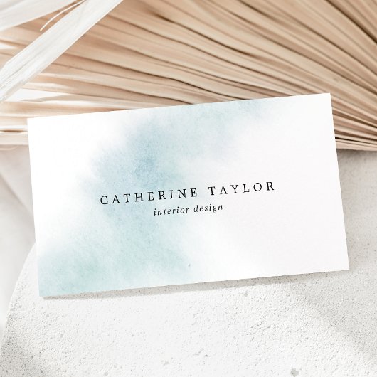 Carte De Visite Watercolor Wash | Blue Business Card
