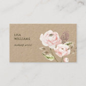Carte De Visite Watercolor Wildflowers Kraft (Devant)