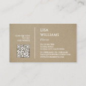 Carte De Visite Watercolor Wildflowers Rusty (Dos)