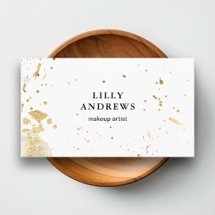 Carte De Visite Watercolour blanc, noir, or (imitation)