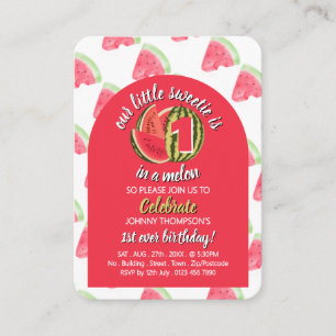 Carte De Visite Watermelon, 1 in a Melon, Anniversaire