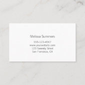 Carte De Visite Waters Can Floral Arangement Designer (Dos)