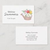 Carte De Visite Waters Can Floral Arangement Designer (Devant / Derrière)