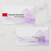 Carte De Visite Wave Motif Abstrait Moderne Unique Consultant (Devant / Derrière)