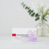 Carte De Visite Wave Motif Abstrait Moderne Unique Consultant (Debout devant)