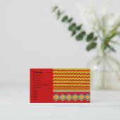 Carte De Visite Wave occidentale Abstraite (Debout devant)