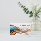 Carte De Visite Wavy Lines Science et technologie modernes (Debout devant)