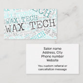 Carte De Visite Wax tech vrai gris noir (Devant / Derrière)