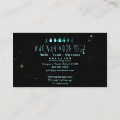 Carte De Visite *~* Wax Wan Stars TURQUOISE BLUE Lunaire Phases (Dos)
