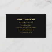 Carte De Visite Waxing Black And Gold  (Dos)