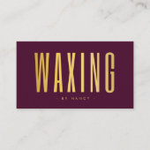 Carte De Visite Waxing Burgundy And Gold (Devant)