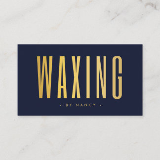 Carte De Visite Waxing Navy And Gold 