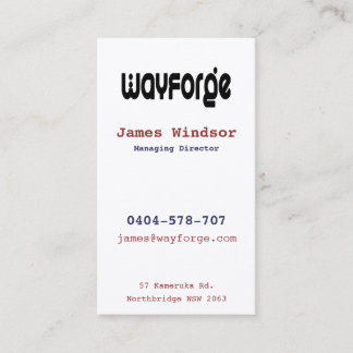 Carte De Visite Wayforge