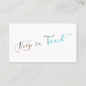 Carte De Visite "We Moved" avec aquarelle Turquoise de la maison t (Dos)