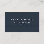 Carte De Visite Wealth Advisor Navy Blue Professional (Devant)