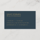 Carte De Visite Wealth Manager Nautical Compass Professional (Dos)