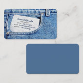 carte de visite web designer de jeans bleus (Devant / Derrière)