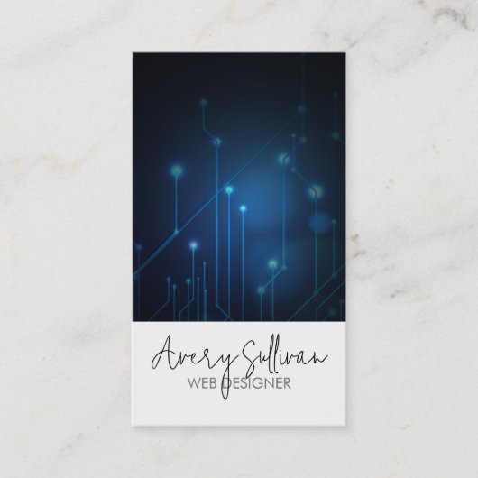 Carte De Visite Web Designer Electronic Circuits  (Devant)