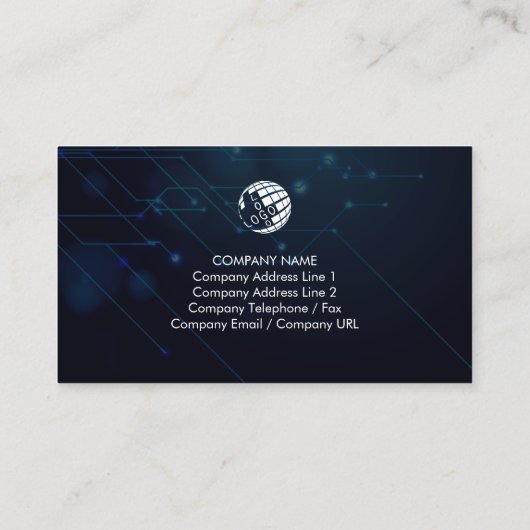 Carte De Visite Web Designer Internet Circuits (Dos)