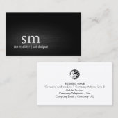 Carte De Visite Web Designer Internet Technical Monogram (Devant / Derrière)