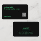 Carte de visite Web Developer (Devant / Derrière)
