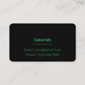Carte de visite Web Developer (Dos)