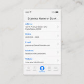 Carte De Visite Web Developer - Apple iOS Conception Plat Personna (Dos)