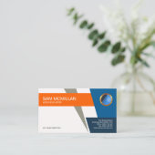 Carte De Visite Web moderne de flèche grise unique élégante de (Debout devant)