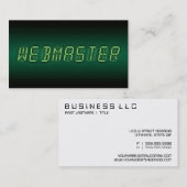 Carte De Visite webmaster : lecture numérique (Devant / Derrière)