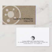 Carte De Visite Webmaster Network Points Icon (Devant / Derrière)