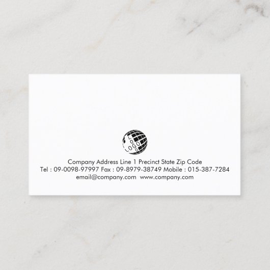 Carte De Visite Webmaster Network Points Icon (Dos)