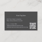 Carte De Visite Wedding Photographer 4 Photo Personalized QR Code (Dos)