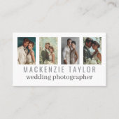 Carte De Visite Wedding Photographer 4 Photo Personalized QR Code (Devant)