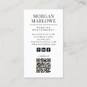 Carte De Visite Wedding Photographer Business Card (Dos)