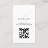 Carte De Visite Wedding Photographer Photo Personalized QR Code (Dos)