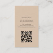 Carte De Visite Wedding Photographer Photo Personalized QR Code (Dos)