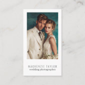 Carte De Visite Wedding Photographer Photo Personalized QR Code (Devant)