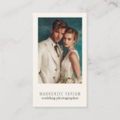 Carte De Visite Wedding Photographer Photo Personalized QR Code (Devant)