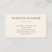 Carte De Visite Wedding Planner (Dos)
