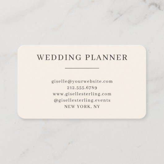 Carte De Visite Wedding Planner (Dos)