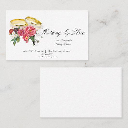 Carte De Visite Wedding planner (Devant / Derrière)