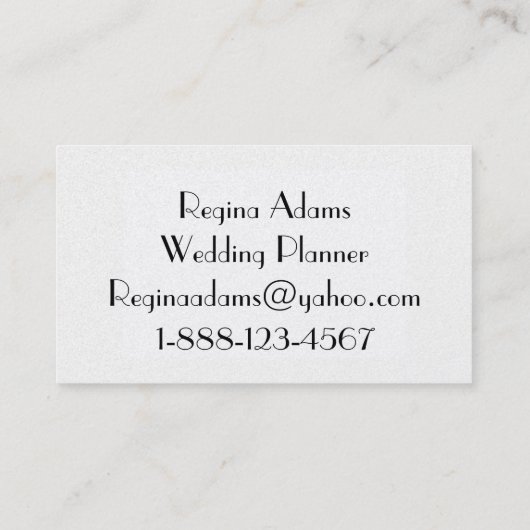 Carte De Visite wedding planner (Dos)
