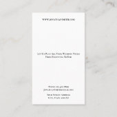 Carte de visite wedding planner (Dos)