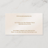 Carte de visite wedding planner (Dos)