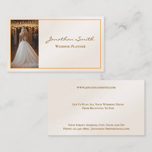 Carte de visite wedding planner (Devant / Derrière)
