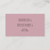 Carte de visite wedding planner (Dos)