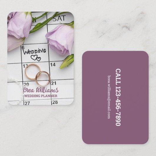 Carte De Visite Wedding planner (Devant / Derrière)