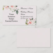 Carte De Visite "Wedding planner" (Devant / Derrière)