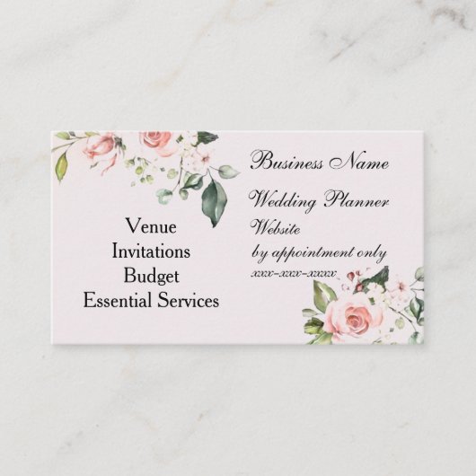 Carte De Visite "Wedding planner" (Devant)